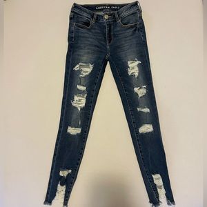 American Eagle jeans. Size 4R mid dark wash